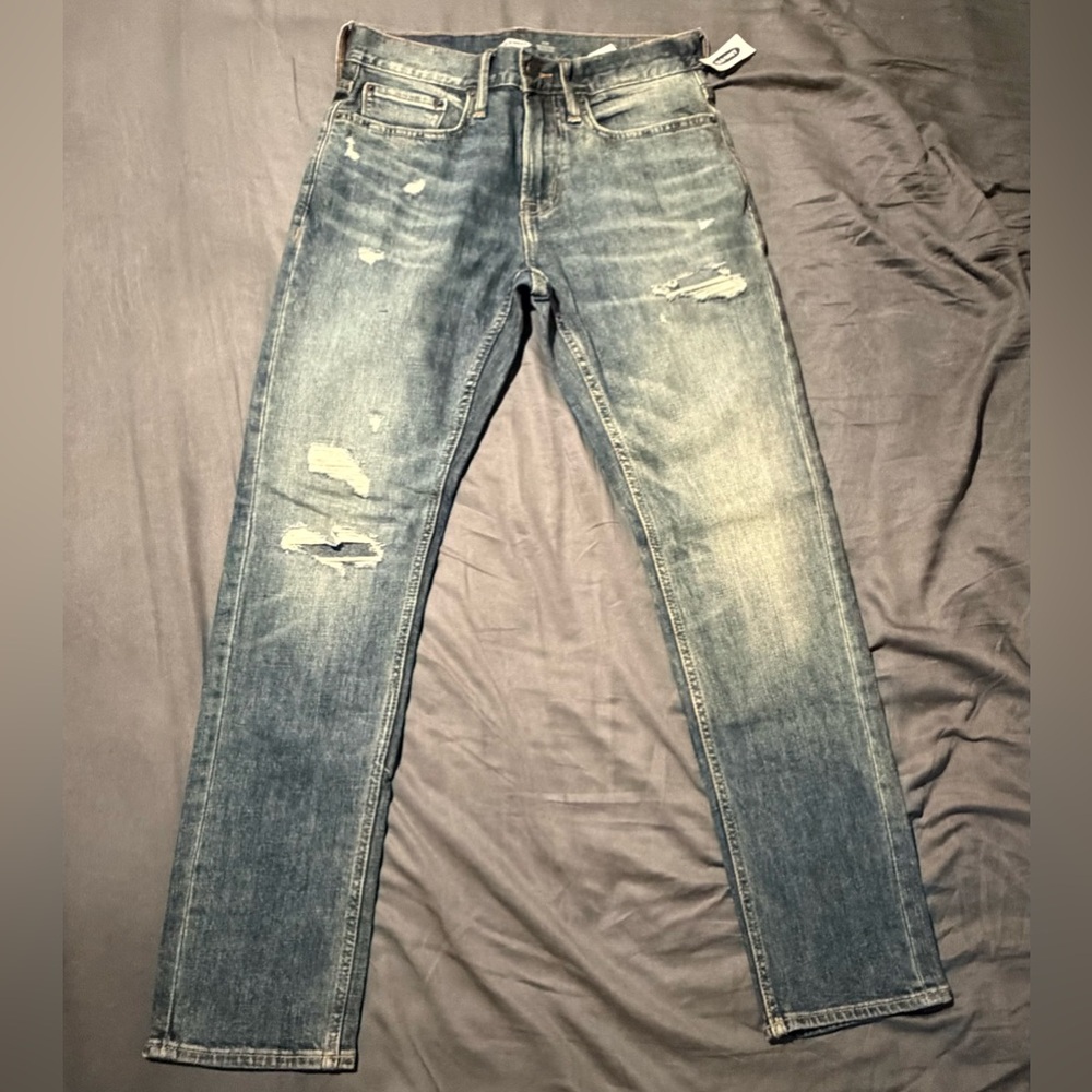 Old Navy Men's Slim Distressed Blue Jeans